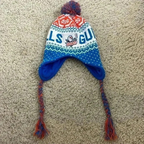 San Diego Gulls Other - San Diego Gulls Hockey Team AHL Knit Beanie Winter Laplander Hat